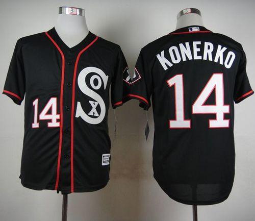 White Sox #14 Paul Konerko Black New Cool Base Stitched MLB Jersey White Sox #14 Paul Konerko Black New Cool Base Stitched MLB Jersey