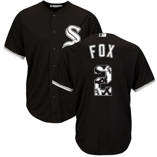 White Sox #2 Nellie Fox Black Team Logo Fashion Stitched MLB Jersey White Sox #2 Nellie Fox Black Team Logo Fashion Stitched MLB Jersey