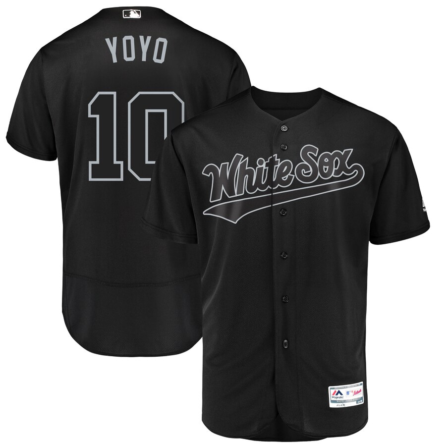 Chicago White Sox #10 Yoan Moncada YoYo Majestic 2019 Players' Weekend Flex Base Authentic Player Jersey Black Chicago White Sox #10 Yoan Moncada YoYo Majestic 2019 Players' Weekend Flex Base Authentic Player Jersey Black