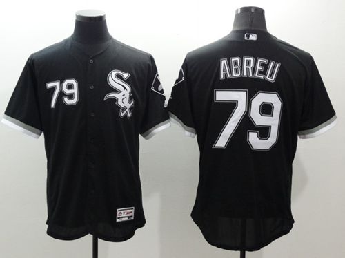 White Sox #79 Jose Abreu Black Flexbase Authentic Collection Stitched MLB Jersey White Sox #79 Jose Abreu Black Flexbase Authentic Collection Stitched MLB Jersey