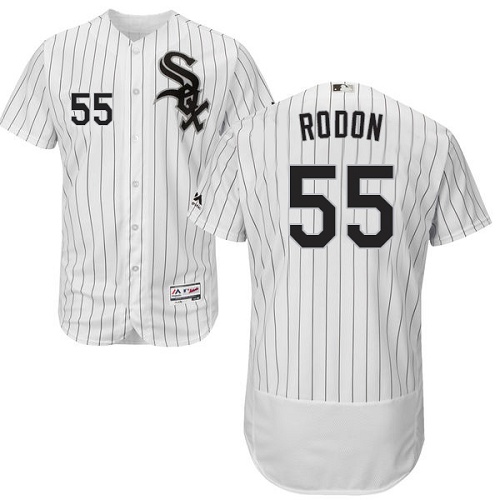 White Sox #55 Carlos Rodon White(Black Strip) Flexbase Authentic Collection Stitched MLB Jersey White Sox #55 Carlos Rodon White(Black Strip) Flexbase Authentic Collection Stitched MLB Jersey