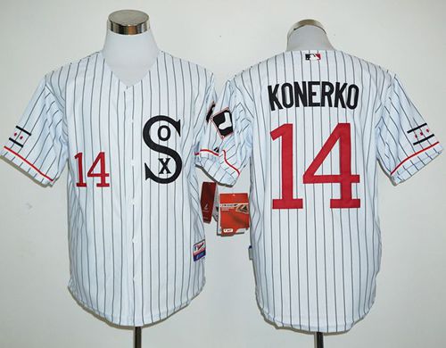 White Sox #14 Paul Konerko White(Black Strip) Cooperstown Stitched MLB Jersey White Sox #14 Paul Konerko White(Black Strip) Cooperstown Stitched MLB Jersey