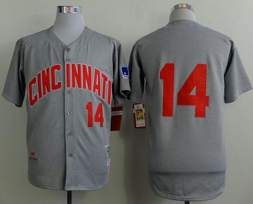 Mitchell And Ness 1969 Reds #14 Pete Rose Grey Throwback Stitched MLB Jersey Mitchell And Ness 1969 Reds #14 Pete Rose Grey Throwback Stitched MLB Jersey