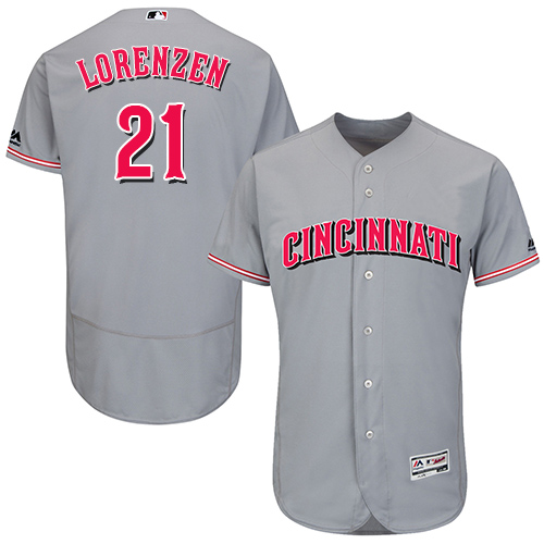 Reds #21 Michael Lorenzen Grey Flexbase Authentic Collection Stitched MLB Jersey Reds #21 Michael Lorenzen Grey Flexbase Authentic Collection Stitched MLB Jersey