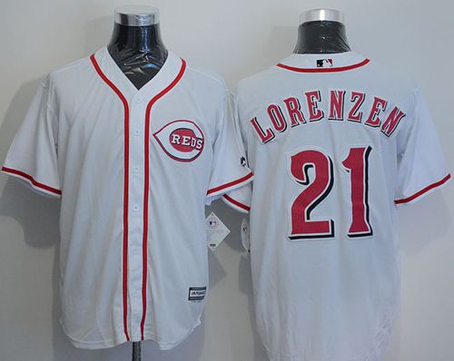 Reds #21 Michael Lorenzen White New Cool Base Stitched MLB Jersey Reds #21 Michael Lorenzen White New Cool Base Stitched MLB Jersey