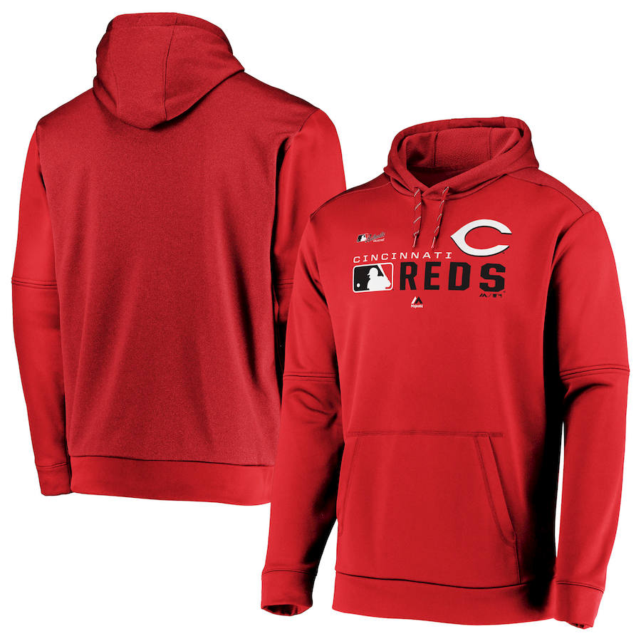 Cincinnati Reds Majestic Authentic Collection Team Distinction Pullover Hoodie Red Cincinnati Reds Majestic Authentic Collection Team Distinction Pullover Hoodie Red