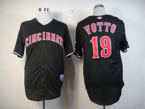 Reds #19 Joey Votto Black Stitched MLB Jersey Reds #19 Joey Votto Black Stitched MLB Jersey