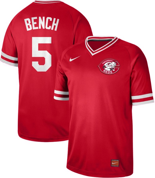 Nike Reds #5 Johnny Bench Red Authentic Cooperstown Collection Stitched MLB Jersey Nike Reds #5 Johnny Bench Red Authentic Cooperstown Collection Stitched MLB Jersey