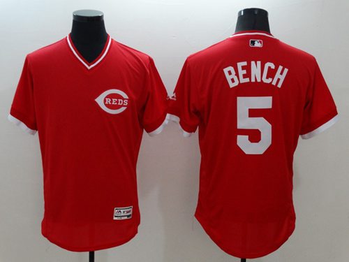 Reds #5 Johnny Bench Red Flexbase Authentic Collection Cooperstown Stitched MLB Jersey Reds #5 Johnny Bench Red Flexbase Authentic Collection Cooperstown Stitched MLB Jersey