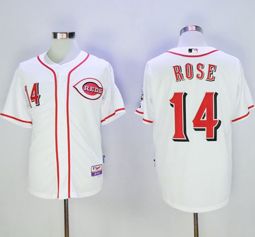 Reds #14 Pete Rose White Cool Base Stitched MLB Jersey Reds #14 Pete Rose White Cool Base Stitched MLB Jersey