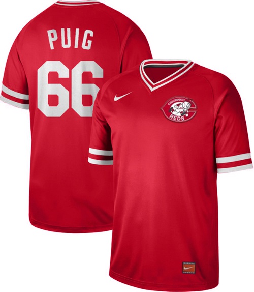 Nike Reds #66 Yasiel Puig Red Authentic Cooperstown Collection Stitched MLB Jersey Nike Reds #66 Yasiel Puig Red Authentic Cooperstown Collection Stitched MLB Jersey