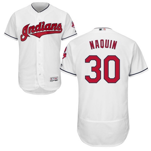 Indians #30 Tyler Naquin White Flexbase Authentic Collection Stitched MLB Jersey Indians #30 Tyler Naquin White Flexbase Authentic Collection Stitched MLB Jersey