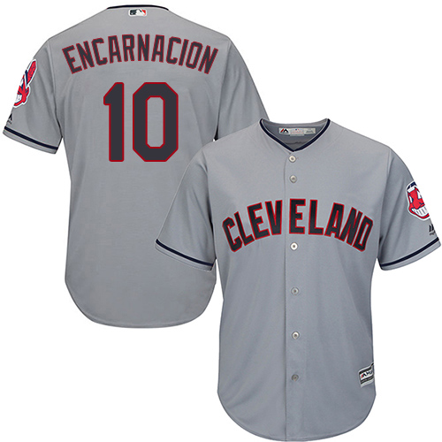 Indians #10 Edwin Encarnacion Grey New Cool Base Stitched MLB Jersey Indians #10 Edwin Encarnacion Grey New Cool Base Stitched MLB Jersey