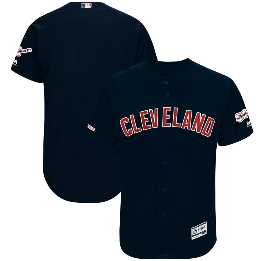 Cleveland Indians Blank Majestic Alternate 2019 All-Star Game Patch Flex Base Team Jersey Navy Cleveland Indians Blank Majestic Alternate 2019 All-Star Game Patch Flex Base Team Jersey Navy