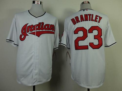 Indians #23 Michael Brantley White Cool Base Stitched MLB Jersey Indians #23 Michael Brantley White Cool Base Stitched MLB Jersey