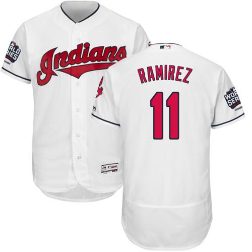 Indians #11 Jose Ramirez White Flexbase Authentic Collection 2016 World Series Bound Stitched MLB Jersey Indians #11 Jose Ramirez White Flexbase Authentic Collection 2016 World Series Bound Stitched MLB Jersey