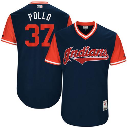 Indians #37 Cody Allen Navy "Pollo" Players Weekend Authentic Stitched MLB Jersey Indians #37 Cody Allen Navy "Pollo" Players Weekend Authentic Stitched MLB Jersey