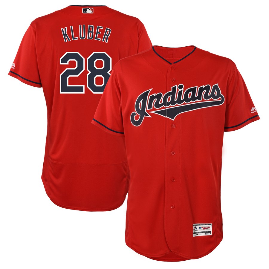 Indians #28 Corey Kluber Scarlet 2019 Flexbase Authentic Collection Stitched MLB Jersey Indians #28 Corey Kluber Scarlet 2019 Flexbase Authentic Collection Stitched MLB Jersey