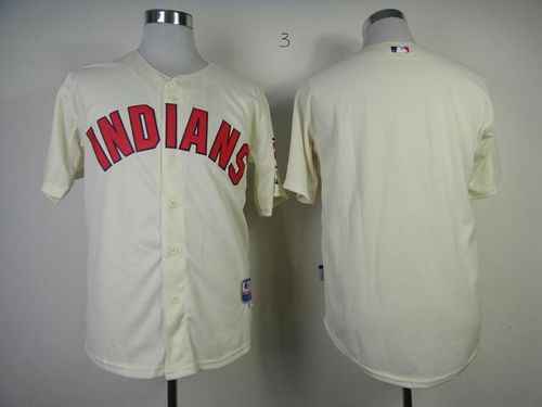 Indians Blank Cream Cool Base Stitched MLB Jersey Indians Blank Cream Cool Base Stitched MLB Jersey