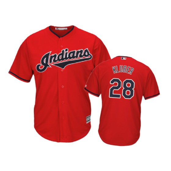Indians #28 Corey Kluber Scarlet Alternate 2019 Cool Base Stitched MLB Jersey Indians #28 Corey Kluber Scarlet Alternate 2019 Cool Base Stitched MLB Jersey