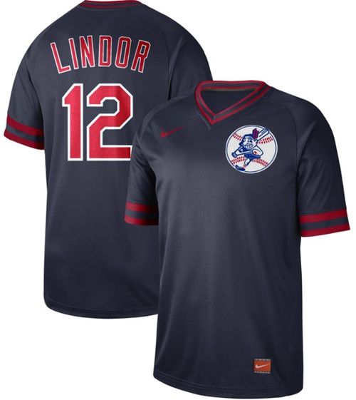 Nike Indians #12 Francisco Lindor Navy Authentic Cooperstown Collection Stitched MLB Jersey Nike Indians #12 Francisco Lindor Navy Authentic Cooperstown Collection Stitched MLB Jersey
