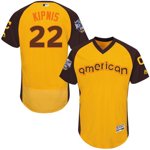 Indians #22 Jason Kipnis Gold Flexbase Authentic Collection 2016 All-Star American League Stitched MLB Jersey Indians #22 Jason Kipnis Gold Flexbase Authentic Collection 2016 All-Star American League Stitched MLB Jersey