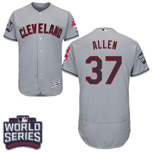 Indians #37 Cody Allen Grey Flexbase Authentic Collection 2016 World Series Bound Stitched MLB Jersey Indians #37 Cody Allen Grey Flexbase Authentic Collection 2016 World Series Bound Stitched MLB Jersey