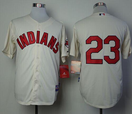 Indians #23 Michael Brantley Cream Alternate 2 Cool Base Stitched MLB Jersey Indians #23 Michael Brantley Cream Alternate 2 Cool Base Stitched MLB Jersey