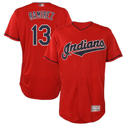 Indians #13 Hanley Ramirez Red Flexbase Authentic Collection Stitched MLB Jersey Indians #13 Hanley Ramirez Red Flexbase Authentic Collection Stitched MLB Jersey