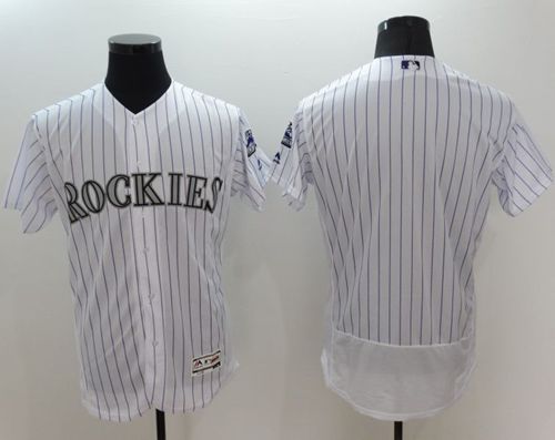 Rockies Blank White Flexbase Authentic Collection Stitched MLB Jersey Rockies Blank White Flexbase Authentic Collection Stitched MLB Jersey