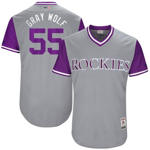 Rockies #55 Jon Gray Gray "Gray Wolf" Players Weekend Authentic Stitched MLB Jersey Rockies #55 Jon Gray Gray "Gray Wolf" Players Weekend Authentic Stitched MLB Jersey