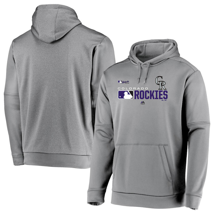 Colorado Rockies Majestic Authentic Collection Team Distinction Pullover Hoodie Platinum Colorado Rockies Majestic Authentic Collection Team Distinction Pullover Hoodie Platinum