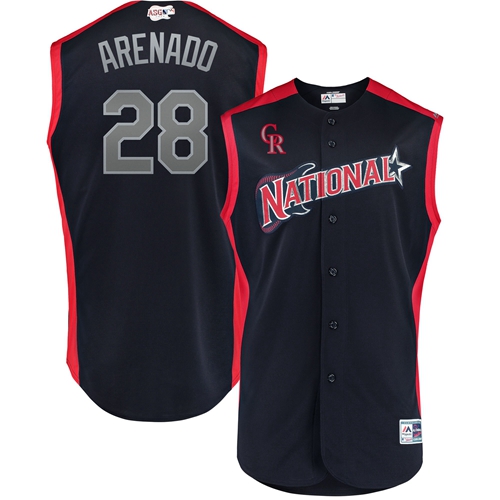 Rockies #28 Nolan Arenado Navy 2019 All-Star National League Stitched MLB Jersey Rockies #28 Nolan Arenado Navy 2019 All-Star National League Stitched MLB Jersey