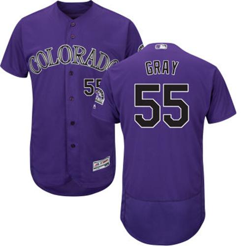 Rockies #55 Jon Gray Purple Flexbase Authentic Collection Stitched MLB Jersey Rockies #55 Jon Gray Purple Flexbase Authentic Collection Stitched MLB Jersey