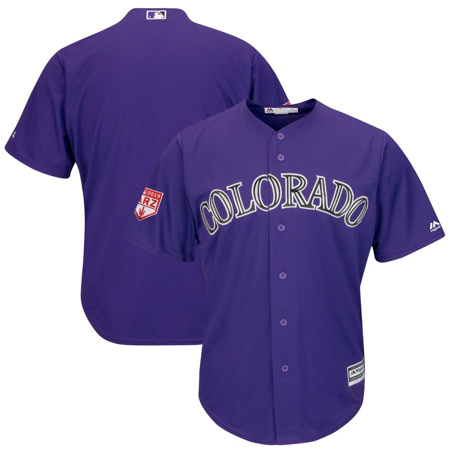 Rockies Blank Purple 2019 Spring Training Cool Base Stitched MLB Jersey Rockies Blank Purple 2019 Spring Training Cool Base Stitched MLB Jersey