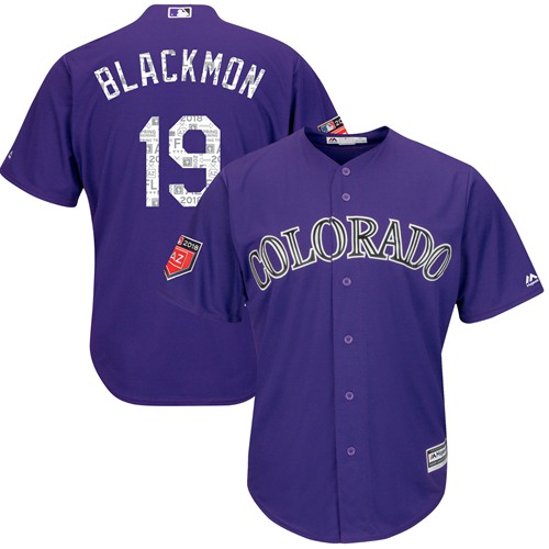 Rockies #19 Charlie Blackmon Purple 2018 Spring Training Cool Base Stitched MLB Jersey Rockies #19 Charlie Blackmon Purple 2018 Spring Training Cool Base Stitched MLB Jersey