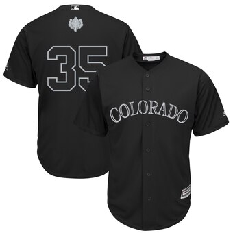 Colorado Rockies #35 Chad Bettis Majestic 2019 Players' Weekend Cool Base Player Jersey Black Colorado Rockies #35 Chad Bettis Majestic 2019 Players' Weekend Cool Base Player Jersey Black