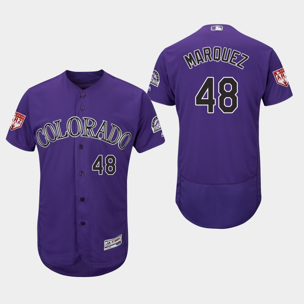 Rockies #48 German Marquez Purple 2019 Spring Training Flex Base Stitched MLB Jersey Rockies #48 German Marquez Purple 2019 Spring Training Flex Base Stitched MLB Jersey
