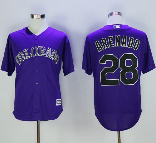 Rockies #28 Nolan Arenado Purple New Cool Base Stitched MLB Jersey Rockies #28 Nolan Arenado Purple New Cool Base Stitched MLB Jersey