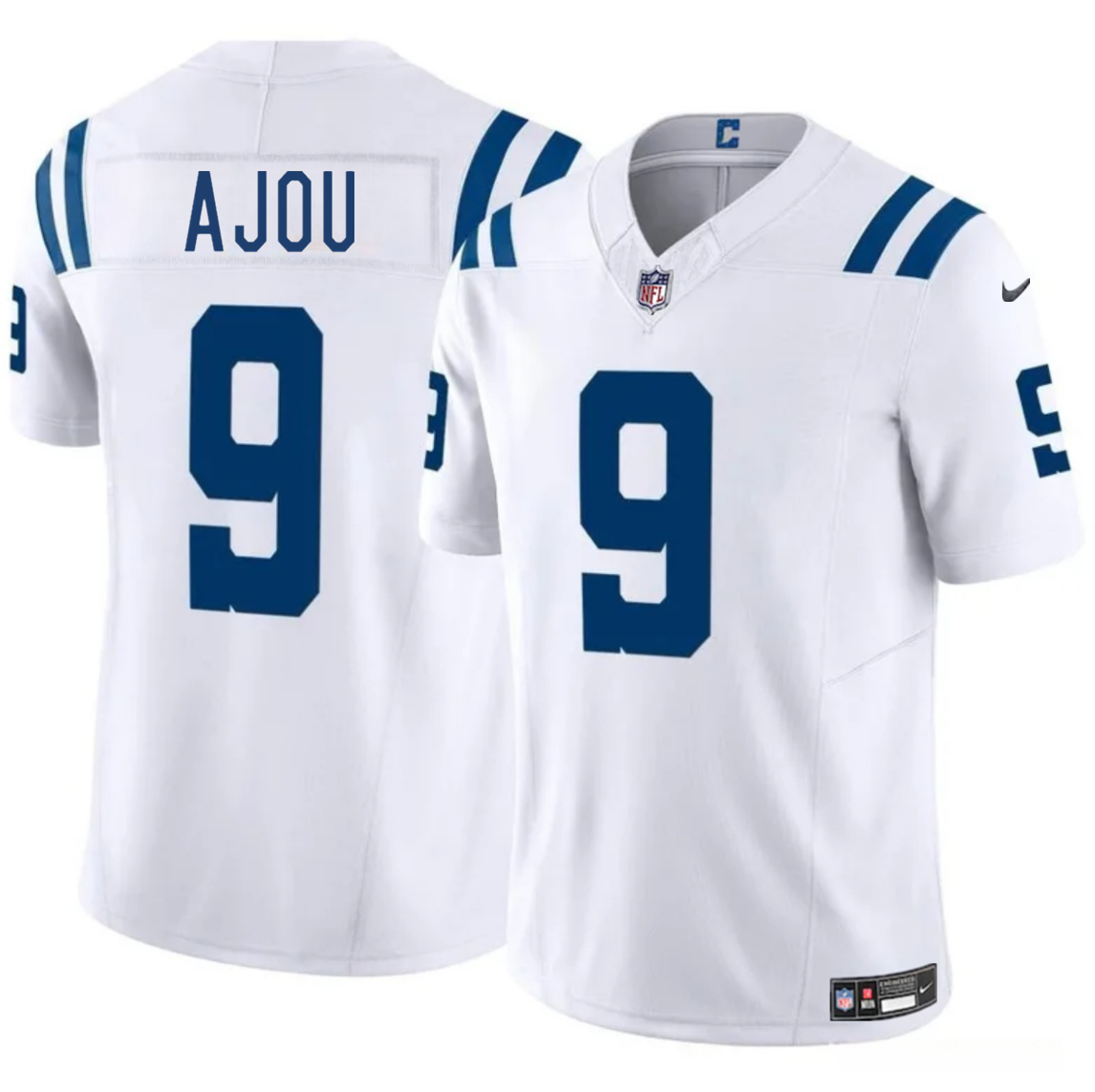 Men's Indianapolis Colts #9 Ajou Ajou White 2025 F.U.S.E. Vapor Limited Stitched Football Jersey Men's Indianapolis Colts #9 Ajou Ajou White 2025 F.U.S.E. Vapor Limited Stitched Football Jersey