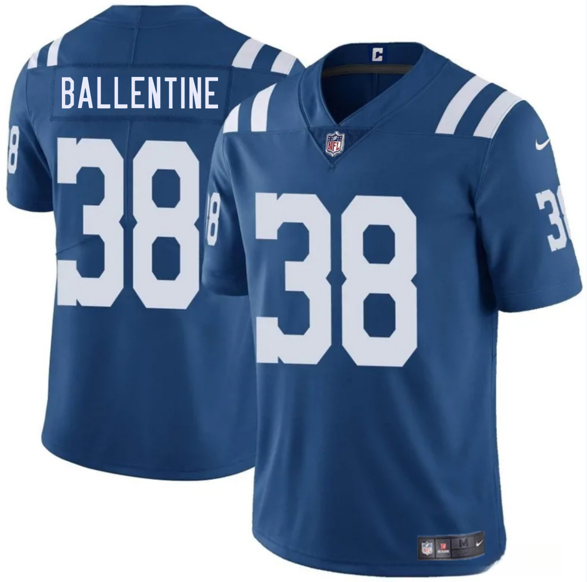 Men's Indianapolis Colts #38 Corey Ballentine Blue 2025 Vapor Limited Stitched Football Jersey Men's Indianapolis Colts #38 Corey Ballentine Blue 2025 Vapor Limited Stitched Football Jersey