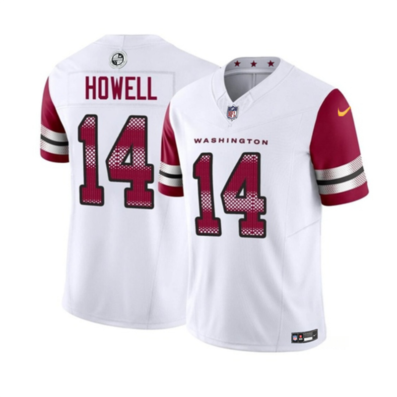 Men's Washington Commanders #14 Sam Howell White 2023 F.U.S.E. Vapor Limited Stitched Football Jersey Men's Washington Commanders #14 Sam Howell White 2023 F.U.S.E. Vapor Limited Stitched Football Jersey