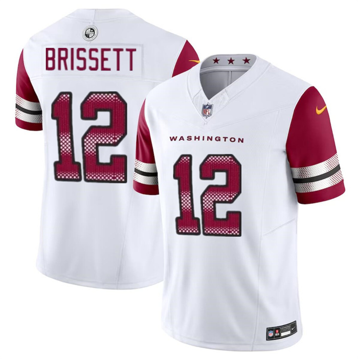 Men's Washington Commanders #12 Jacoby Brissett White 2023 F.U.S.E. Vapor Limited Stitched Football Jersey Men's Washington Commanders #12 Jacoby Brissett White 2023 F.U.S.E. Vapor Limited Stitched Football Jersey