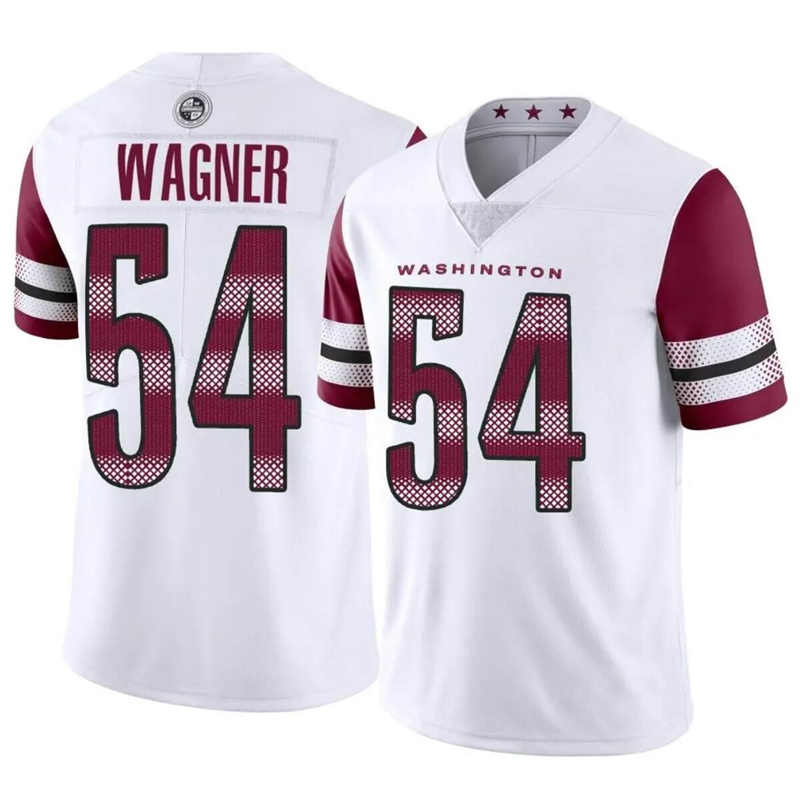 Men's Washington Commanders #54 Bobby Wagner White Vapor Limited Stitched Football Jersey Men's Washington Commanders #54 Bobby Wagner White Vapor Limited Stitched Football Jersey
