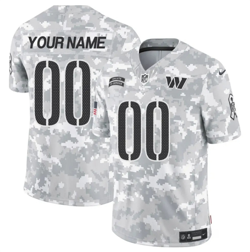 Men's Washington Commanders Active Player Custom 2024 F.U.S.E Arctic Camo Salute to Service Limited Stitched Football Jersey Men's Washington Commanders Active Player Custom 2024 F.U.S.E Arctic Camo Salute to Service Limited Stitched Football Jersey