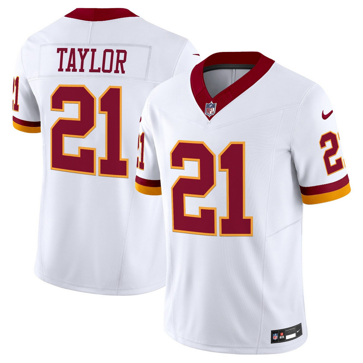 Men's Washington Commanders #21 Sean Taylor White 2025 F.U.S.E. Throwback Vapor Limited Stitched Football Jersey Men's Washington Commanders #21 Sean Taylor White 2025 F.U.S.E. Throwback Vapor Limited Stitched Football Jersey