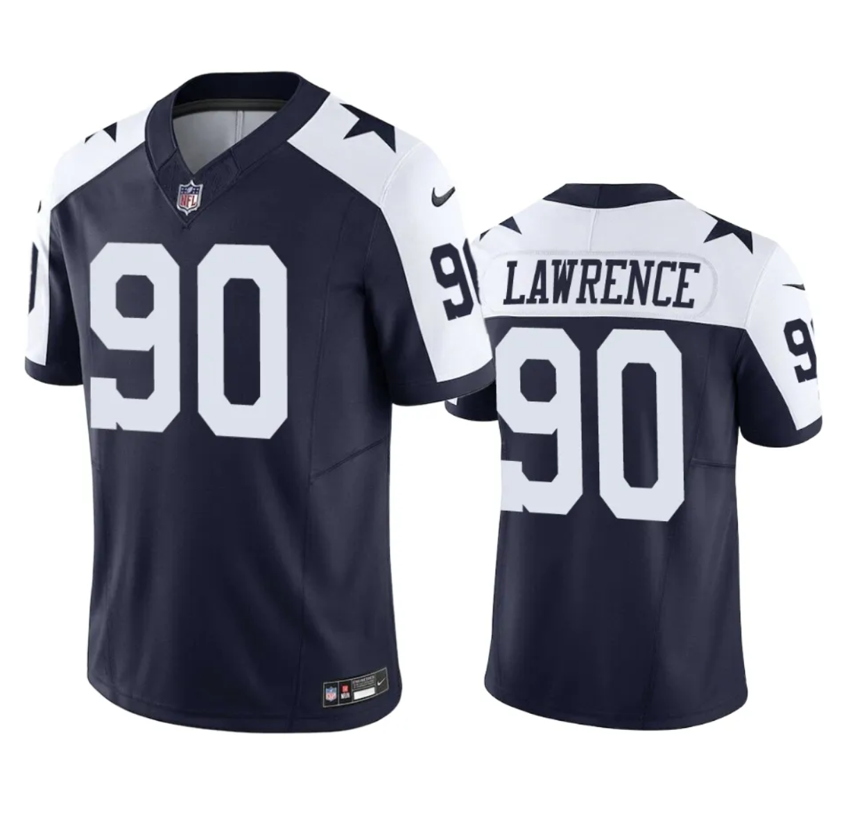 Men's Dallas Cowboys #90 Demarcus Lawrence Navy 2023 F.U.S.E. Vapor Limited Stitched Football Jersey Men's Dallas Cowboys #90 Demarcus Lawrence Navy 2023 F.U.S.E. Vapor Limited Stitched Football Jersey