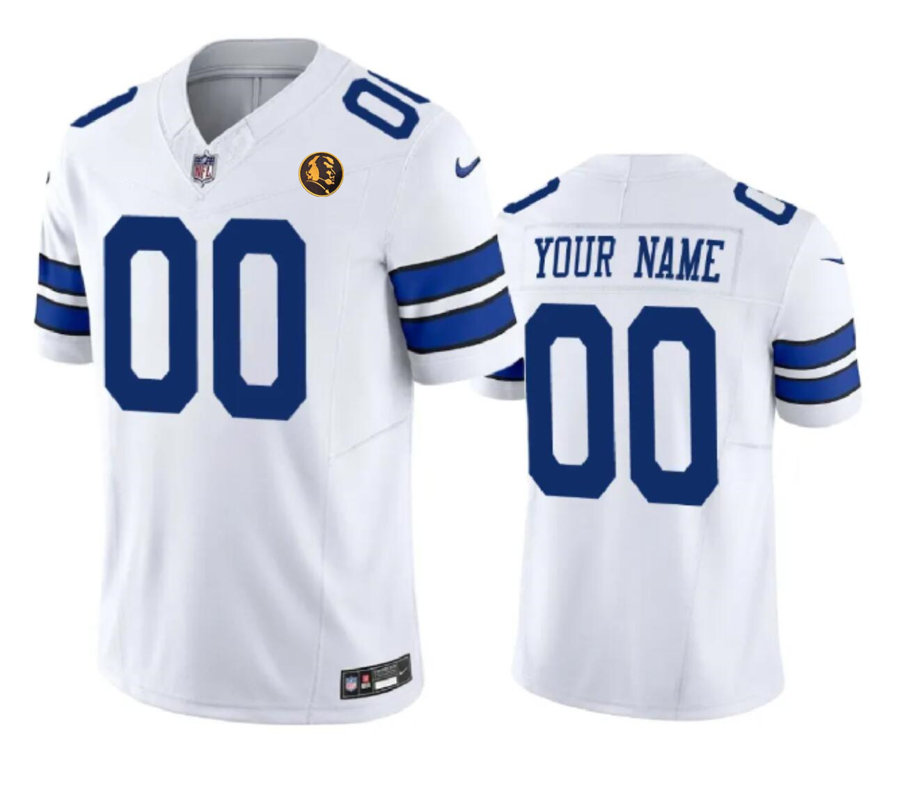 Men's Dallas Cowboys Active Player Custom White 2023 F.U.S.E. With John Madden Patch Vapor Limited Stitched Football Jersey Men's Dallas Cowboys Active Player Custom White 2023 F.U.S.E. With John Madden Patch Vapor Limited Stitched Football Jersey