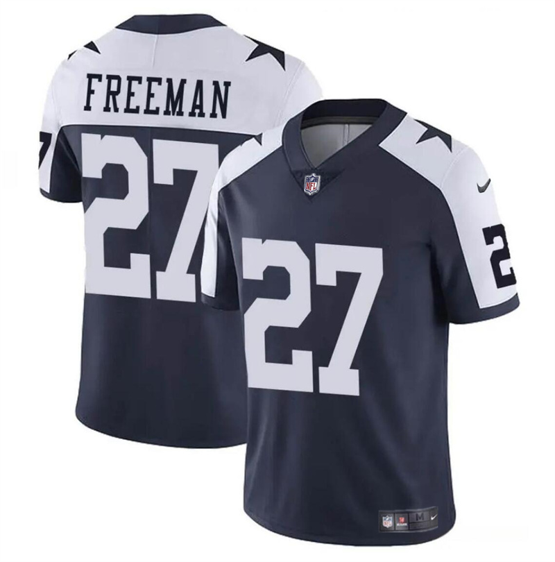 Men's Dallas Cowboys #27 Royce Freeman Navy/White Thnaksgiving Vapor Untouchable Limited Stitched Football Jersey Men's Dallas Cowboys #27 Royce Freeman Navy/White Thnaksgiving Vapor Untouchable Limited Stitched Football Jersey