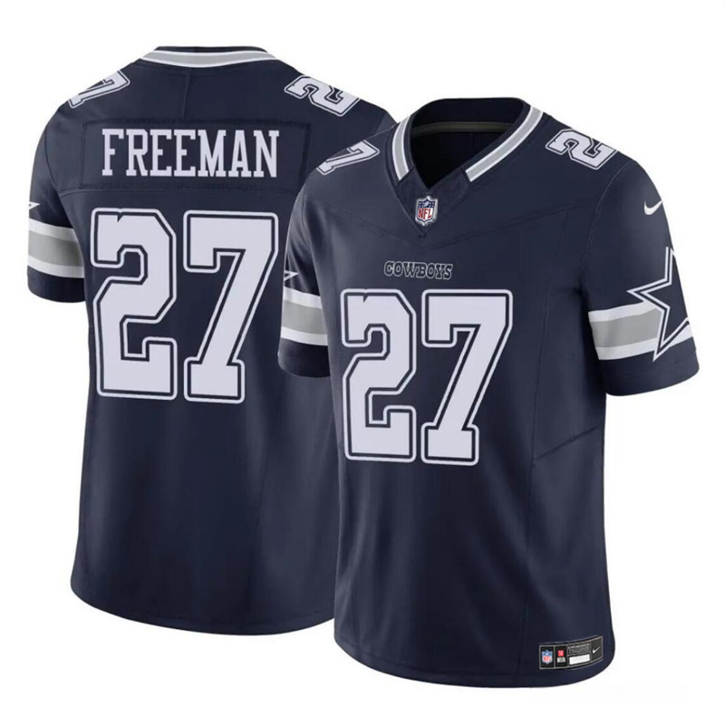 Men's Dallas Cowboys #27 Royce Freeman Navy 2023 F.U.S.E Vapor Untouchable Limited Stitched Football Jersey Men's Dallas Cowboys #27 Royce Freeman Navy 2023 F.U.S.E Vapor Untouchable Limited Stitched Football Jersey